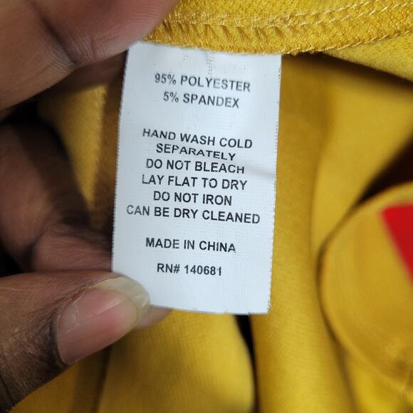 Smak Parlour Mustard Yellow Fit & Flare Dress S Retro Mod Contrast Trim - Picture 9 of 9